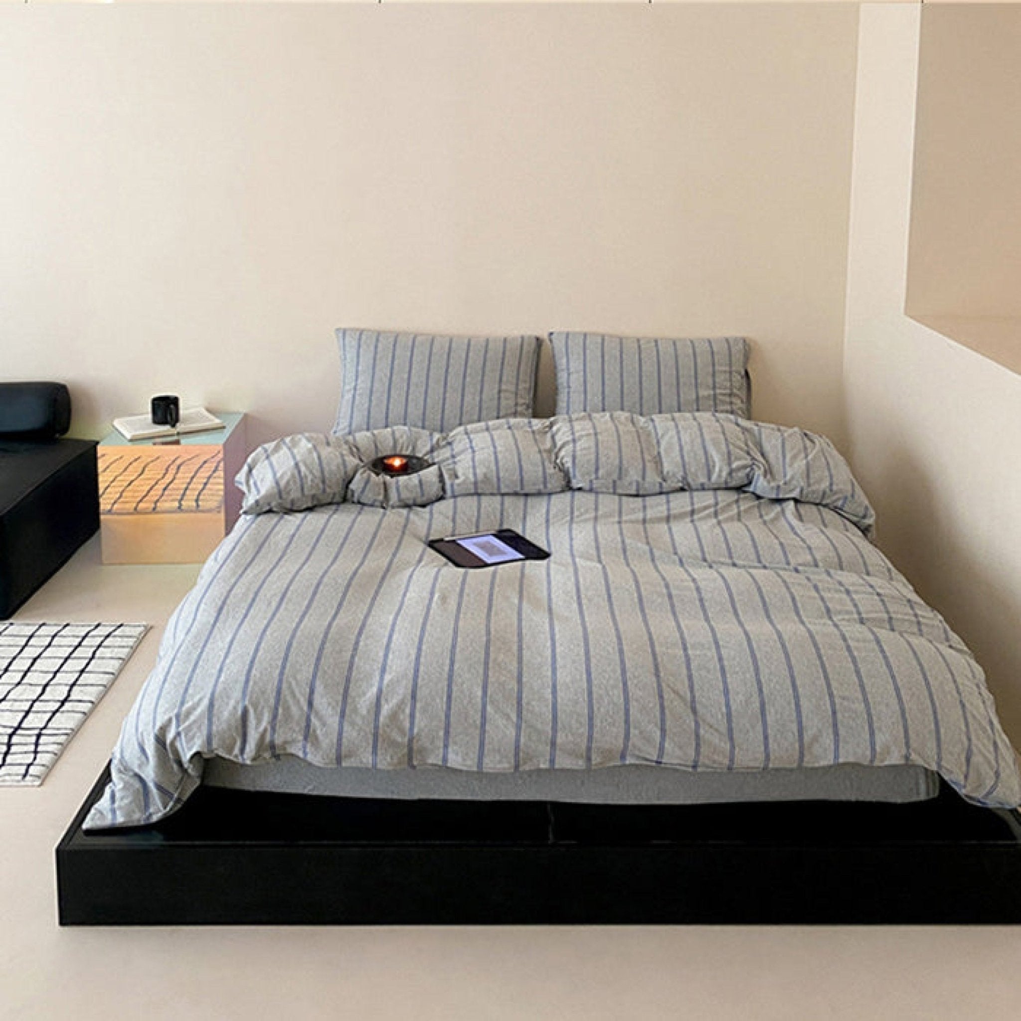 Jersey Knit Stripe Duvet Cover - Ever Lasting