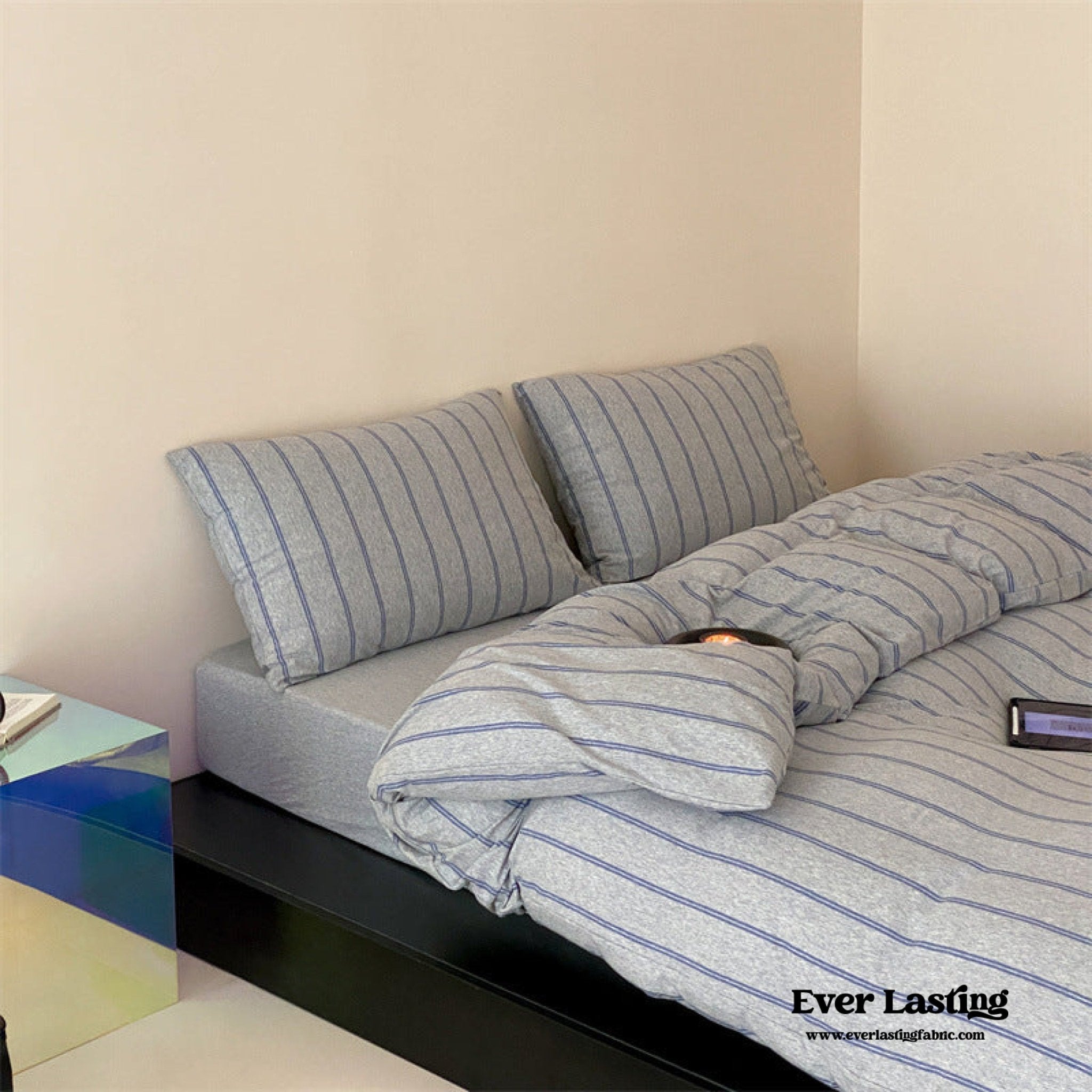 Jersey Knit Stripe Duvet Cover - Ever Lasting