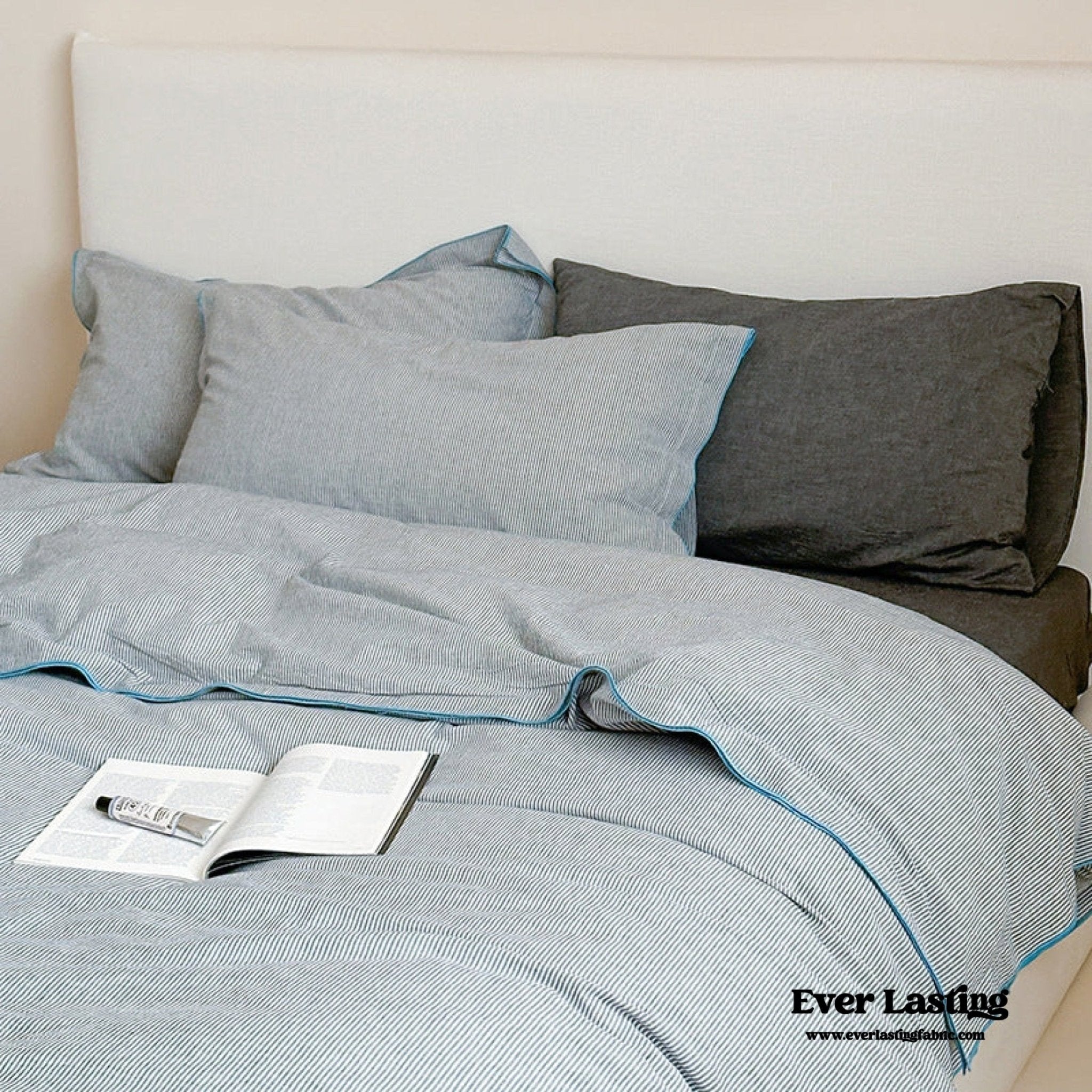 Joce Striped Bedding Set / Blue - Ever Lasting