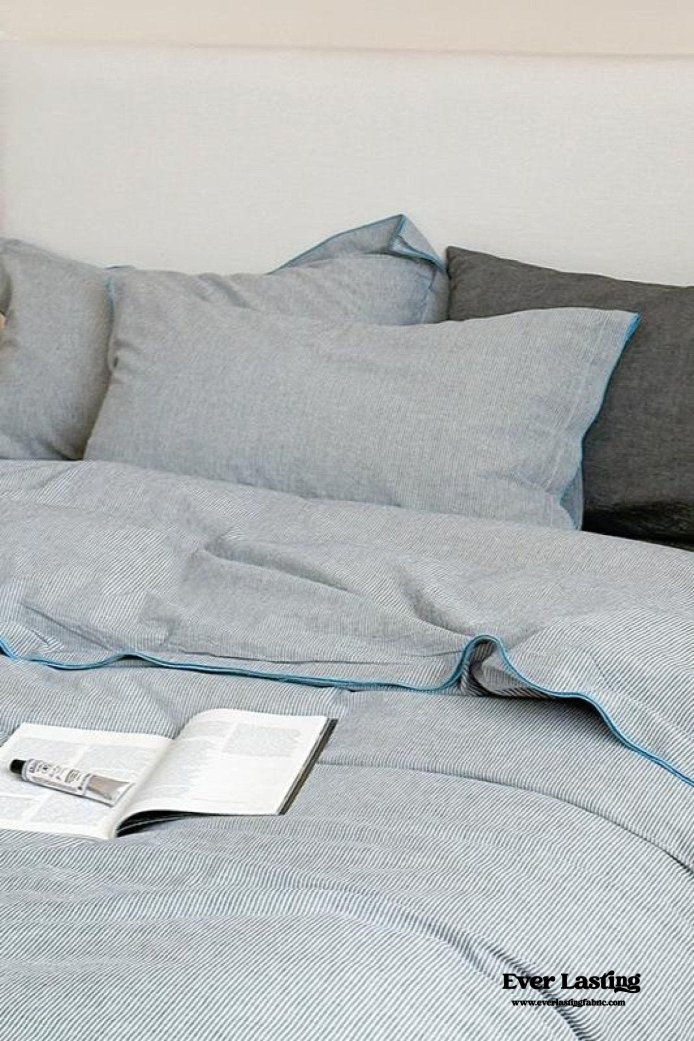 Joce Striped Bedding Set / Blue - Ever Lasting