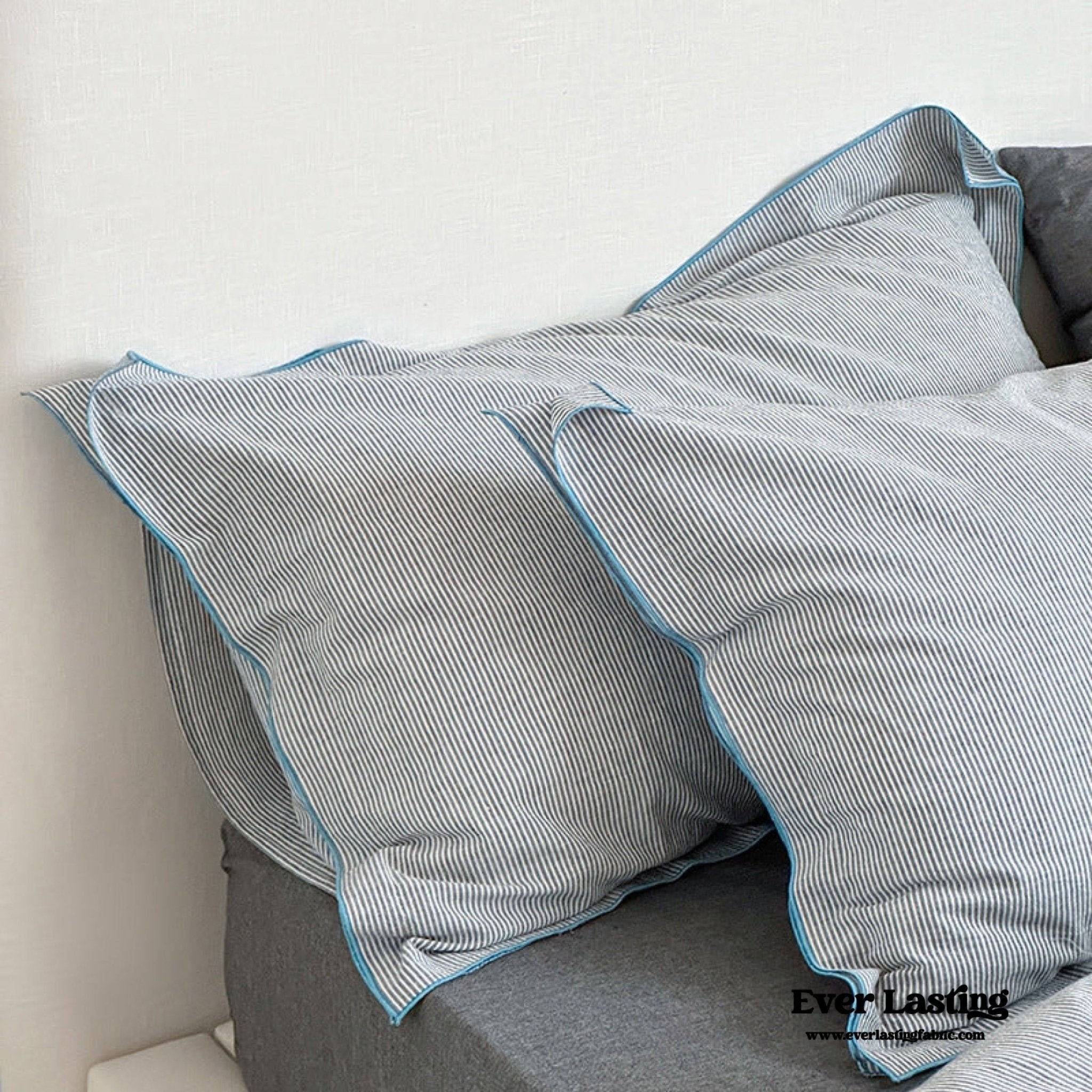 Joce Striped Bedding Set / Blue - Ever Lasting