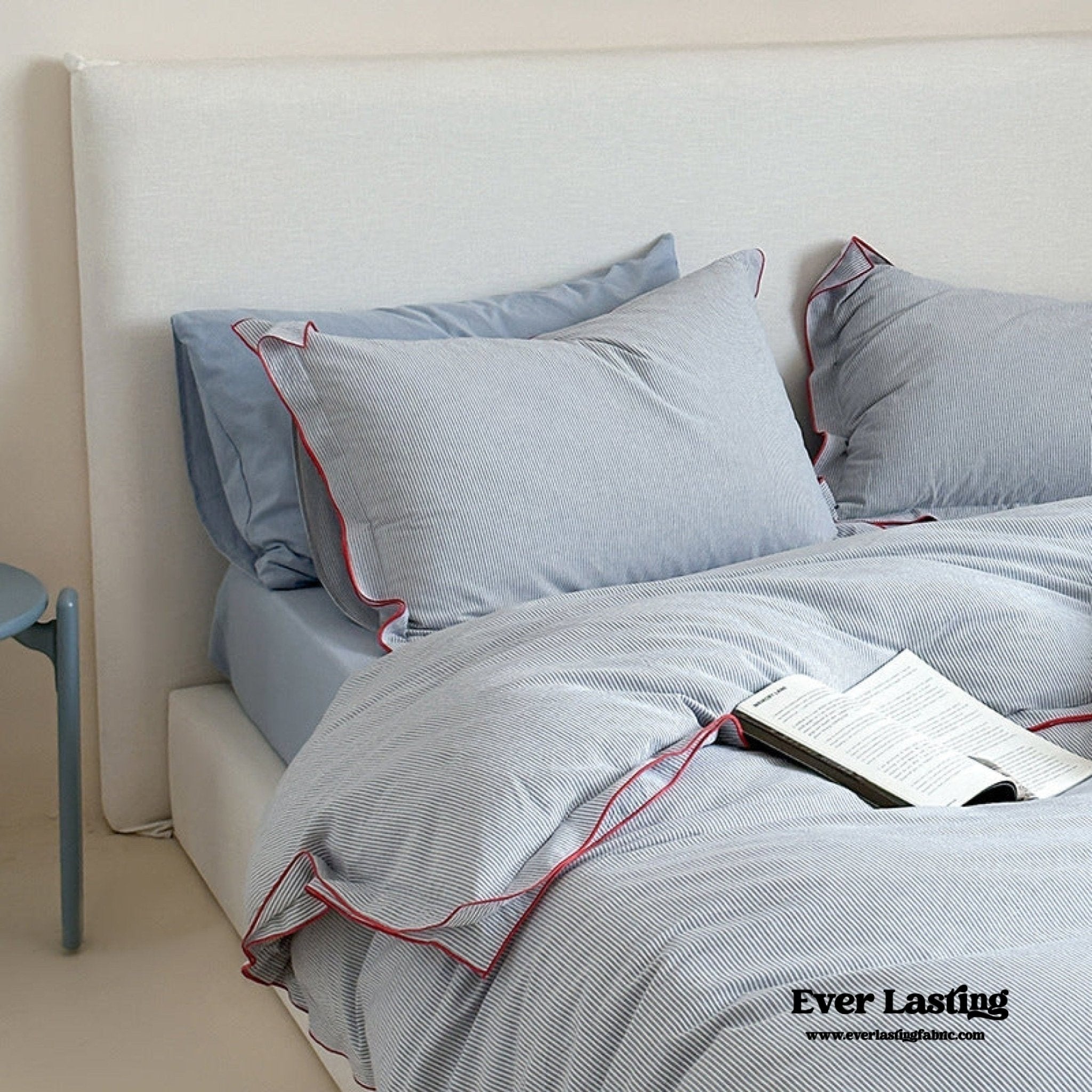 Joce Striped Bedding Set / Blue - Ever Lasting