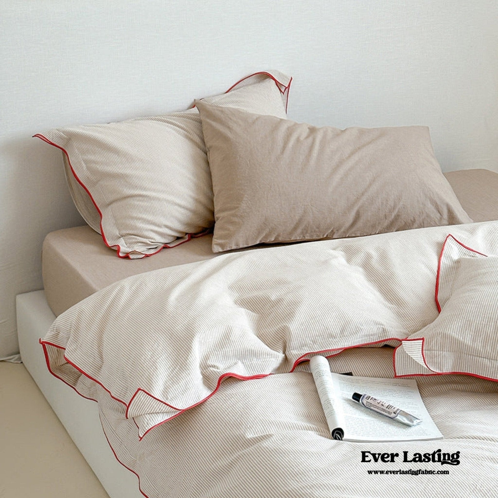 Joce Striped Bedding Set / Blue - Ever Lasting