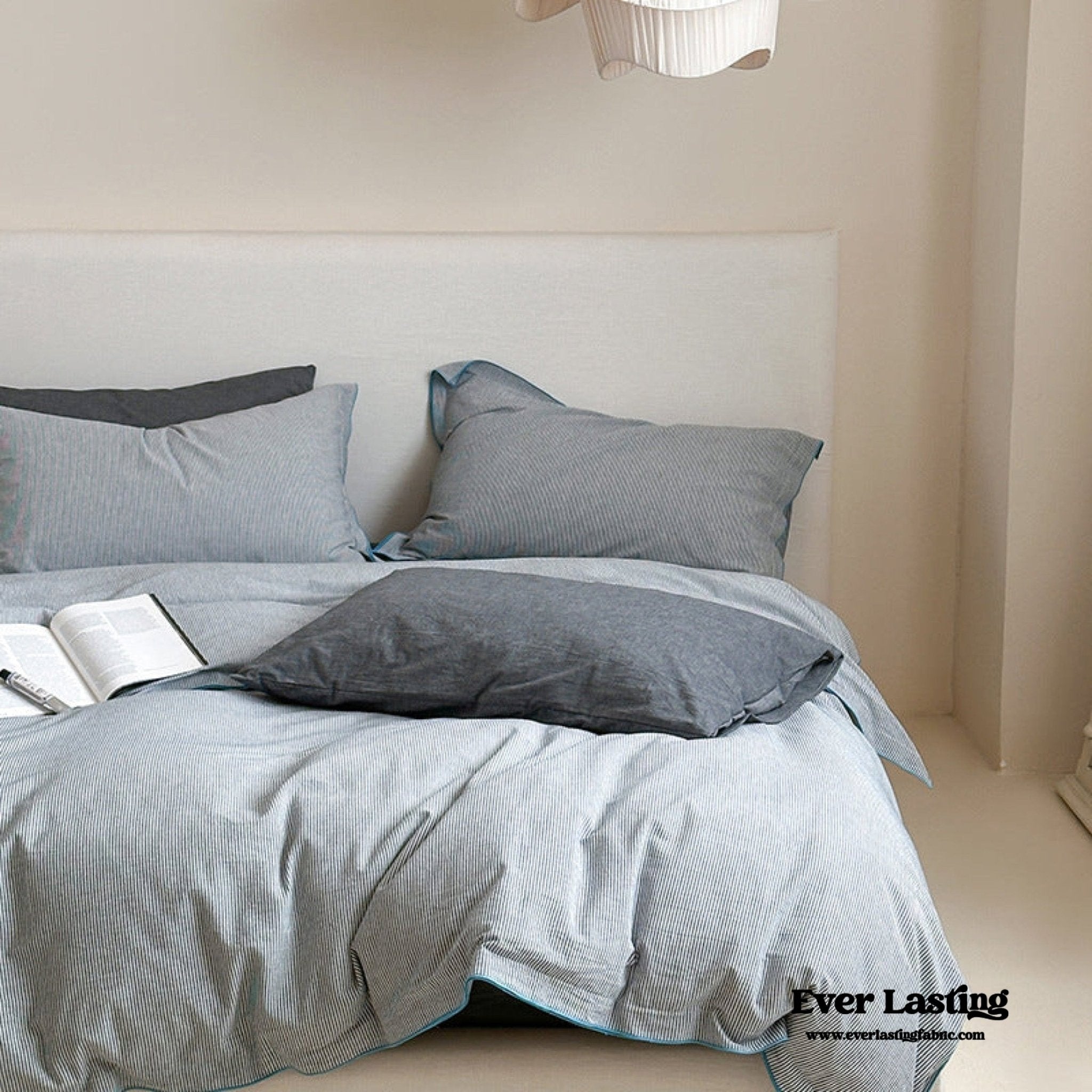Joce Striped Bedding Set / Blue - Ever Lasting