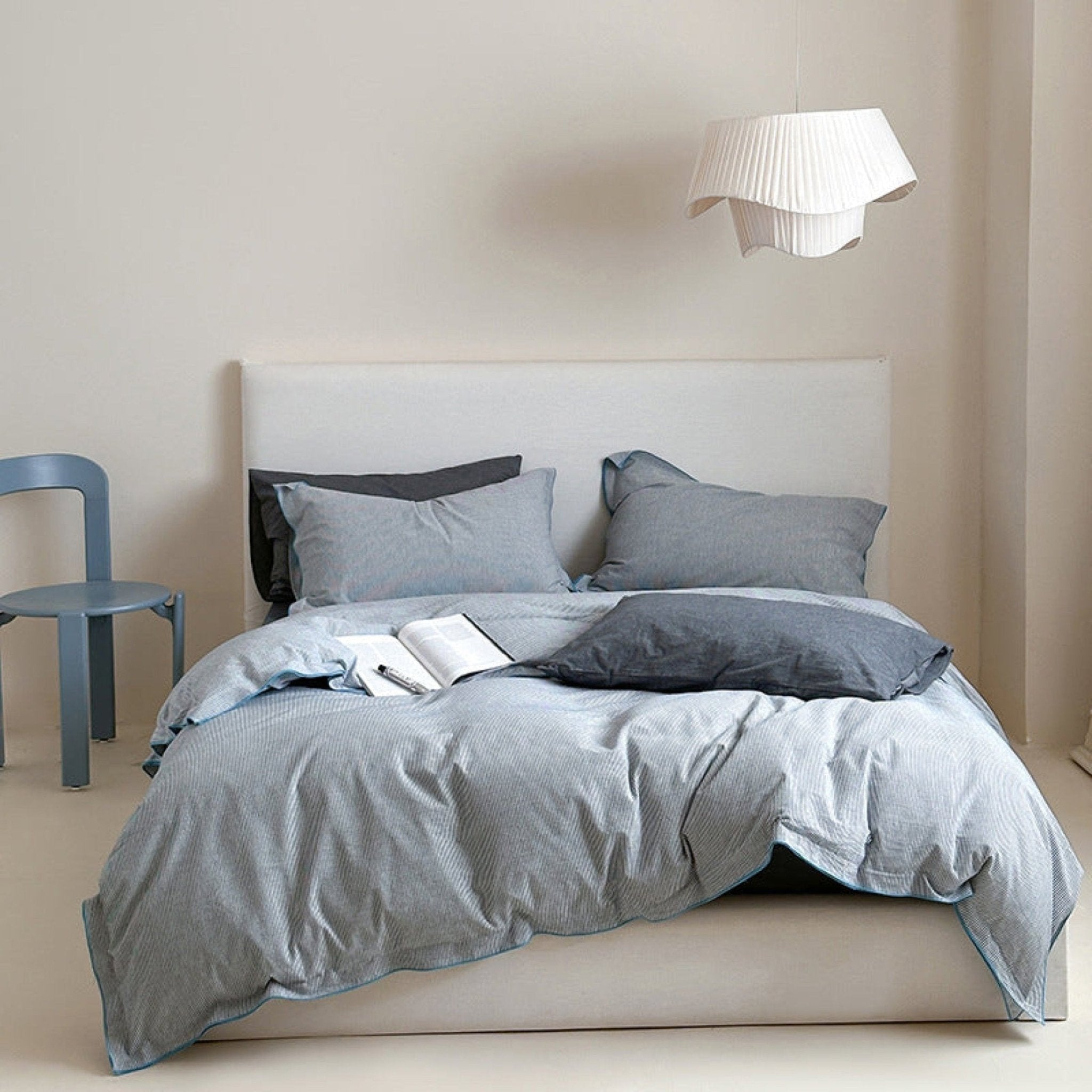 Joce Striped Bedding Set / Blue - Ever Lasting