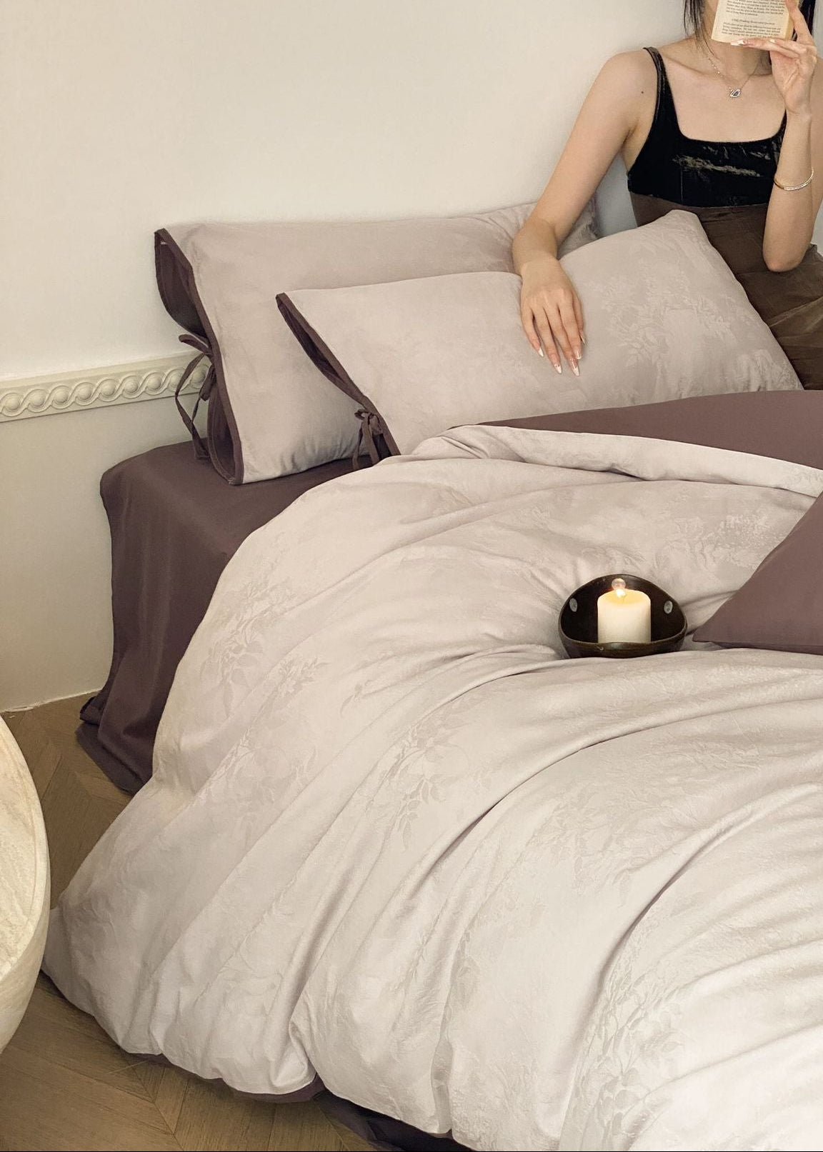 - Ever Lasting - Juliana Jacquard Bedding Set / Green - Bedding Set - Ever Lasting