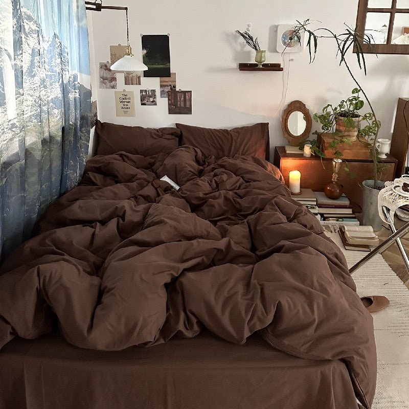 - Ever Lasting - Latte Bedding Set / Brown - Bedding Set - Ever Lasting