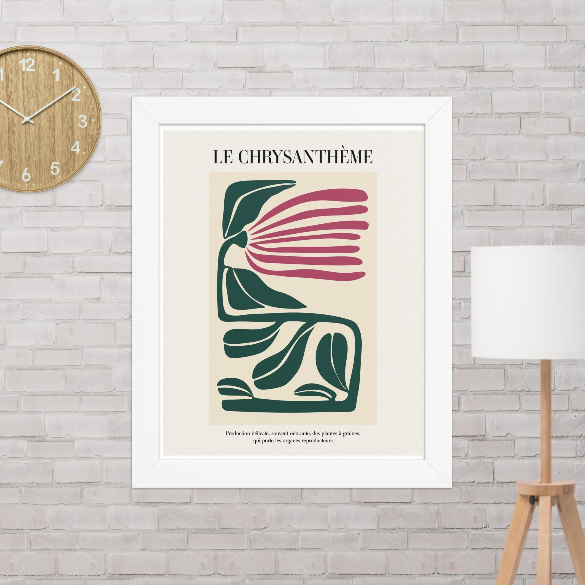Le Chrysanthème – Botanical Modern Flower Wall Art - Ever Lasting