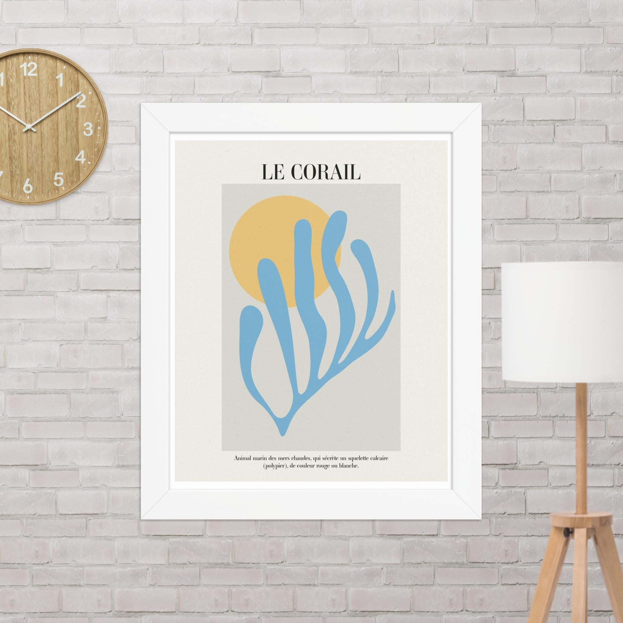 Le Corail – Abstract Coral & Sun Modern Art Poster - Ever Lasting