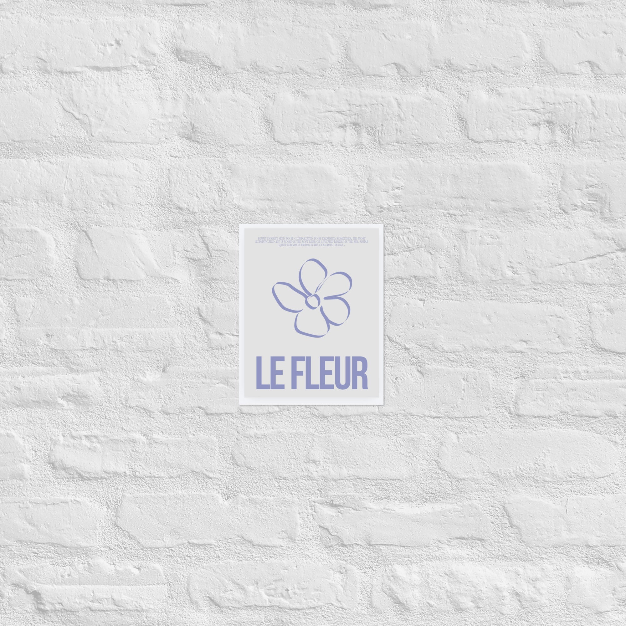 - Ever Lasting - Le Fleur - Minimal Floral Line Art Wall Poster in Soft Lavender Tones - Ever Lasting