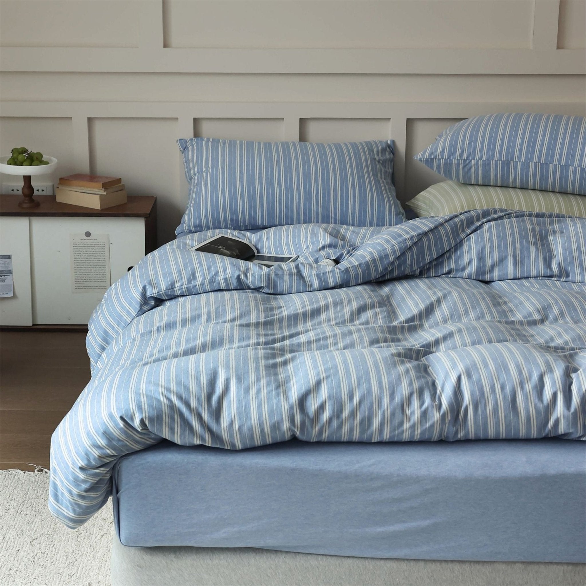 Leo Striped Jersey Knit Cotton Bedding Bundle - Ever Lasting