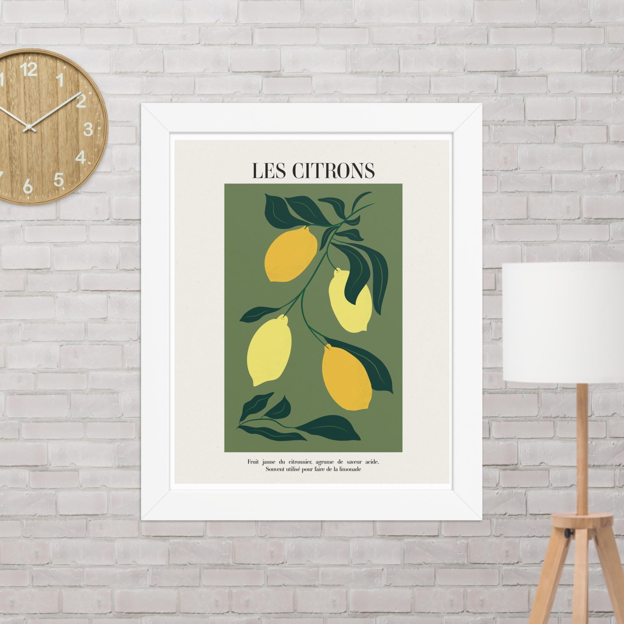Les Citrons – Lemon Botanical French Kitchen Art Print - Ever Lasting