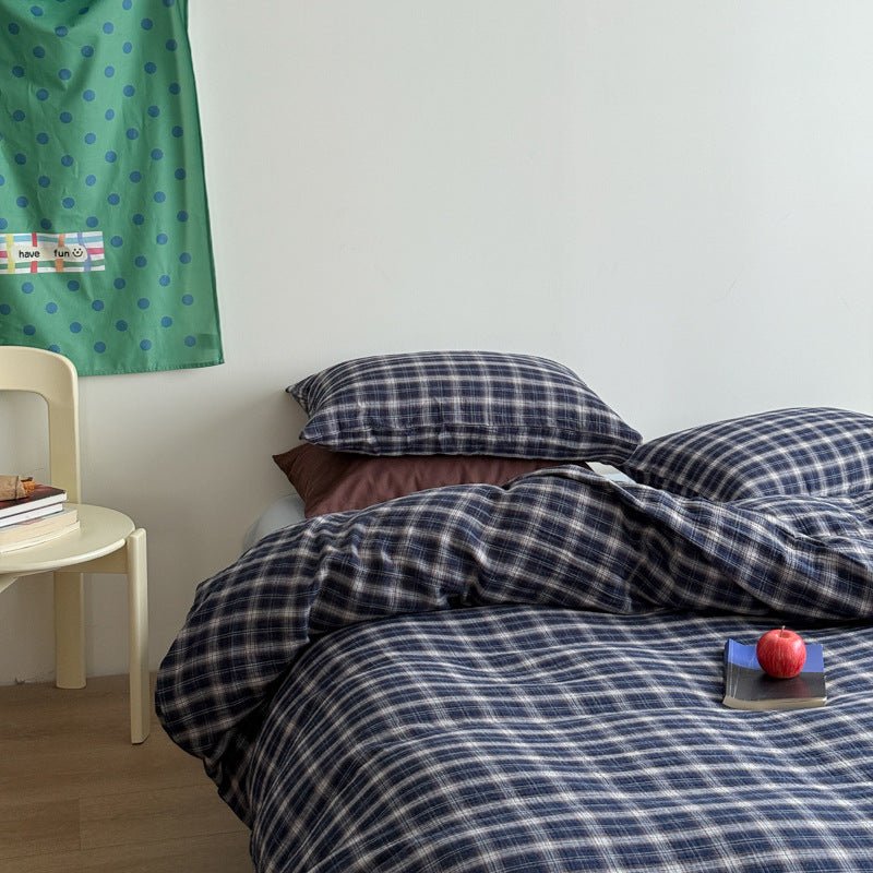 - Ever Lasting - Levi Gingham Bedding Set / Beige - Bedding Set - Ever Lasting