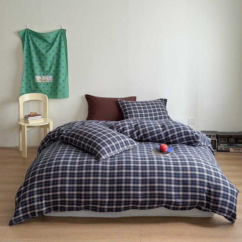 - Ever Lasting - Levi Gingham Bedding Set / Beige - Bedding Set - Ever Lasting