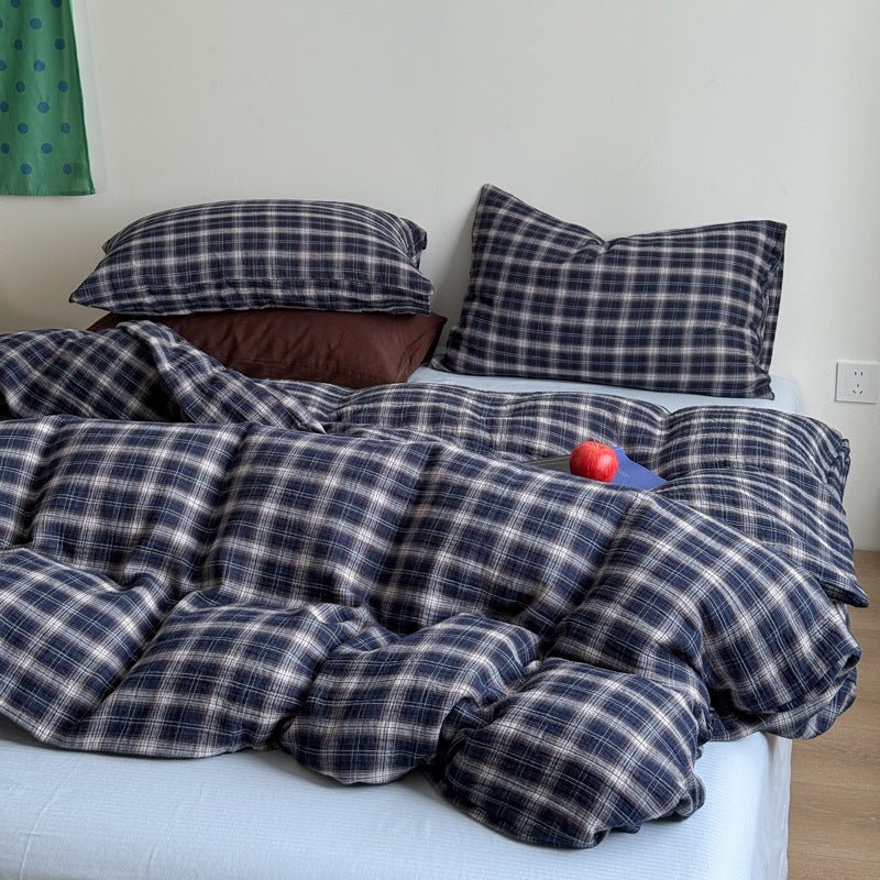 - Ever Lasting - Levi Gingham Bedding Set / Beige - Bedding Set - Ever Lasting