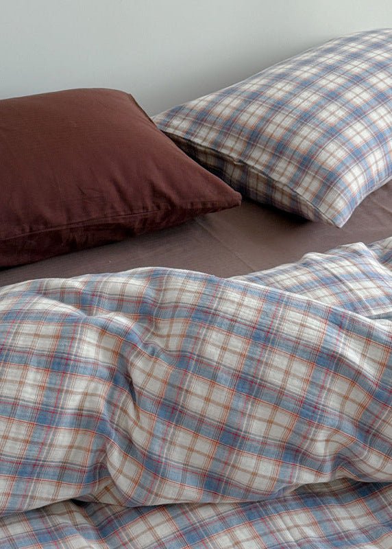 - Ever Lasting - Levi Gingham Bedding Set / Beige - Bedding Set - Ever Lasting
