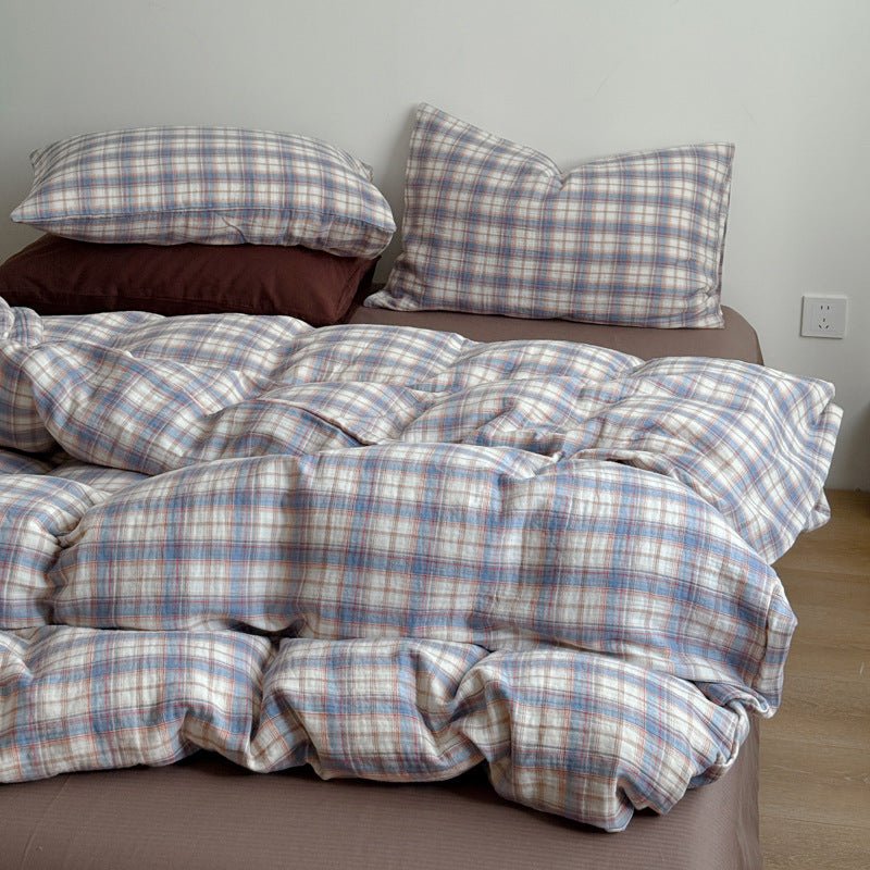 - Ever Lasting - Levi Gingham Bedding Set / Beige - Bedding Set - Ever Lasting
