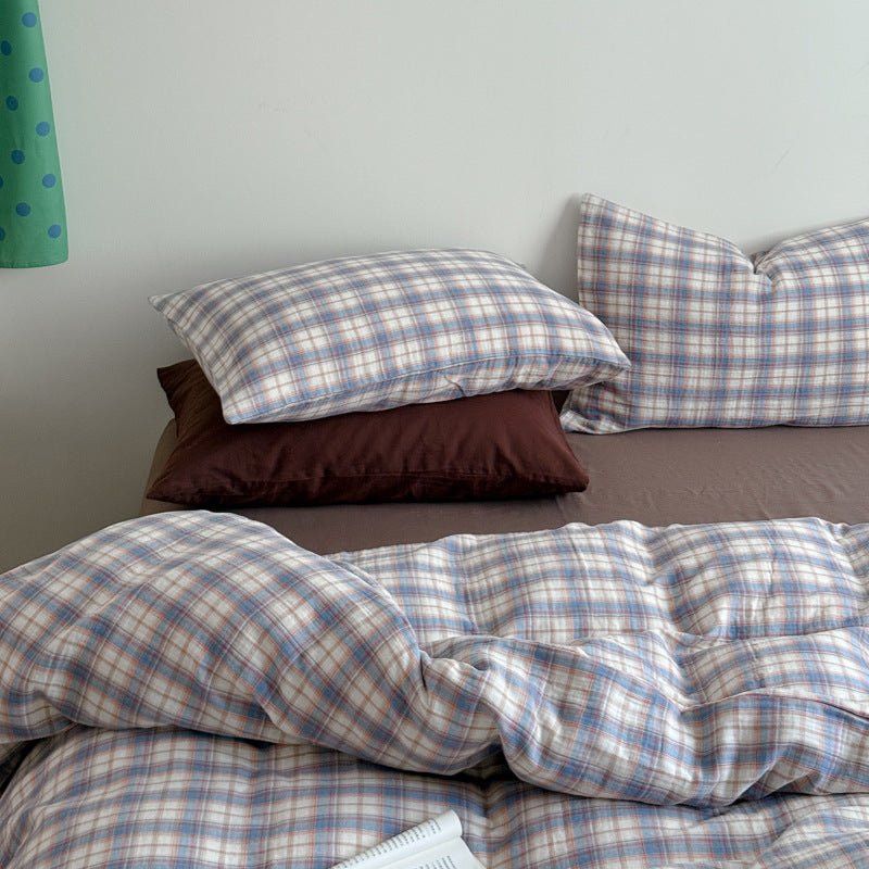 - Ever Lasting - Levi Gingham Bedding Set / Beige - Bedding Set - Ever Lasting