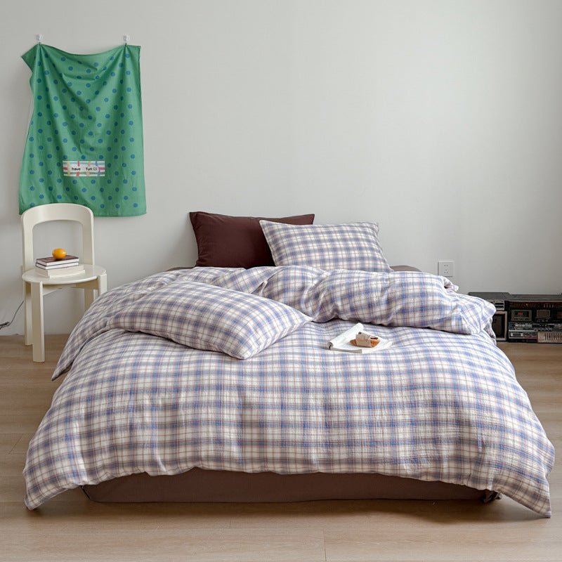 - Ever Lasting - Levi Gingham Bedding Set / Beige - Bedding Set - Ever Lasting