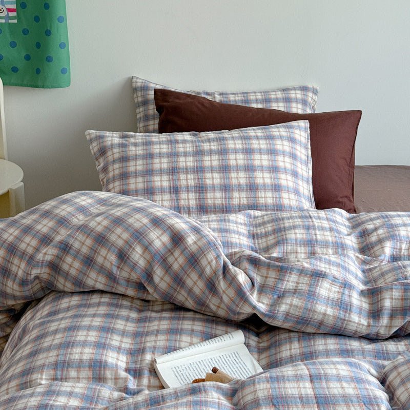 - Ever Lasting - Levi Gingham Bedding Set / Beige - Bedding Set - Ever Lasting