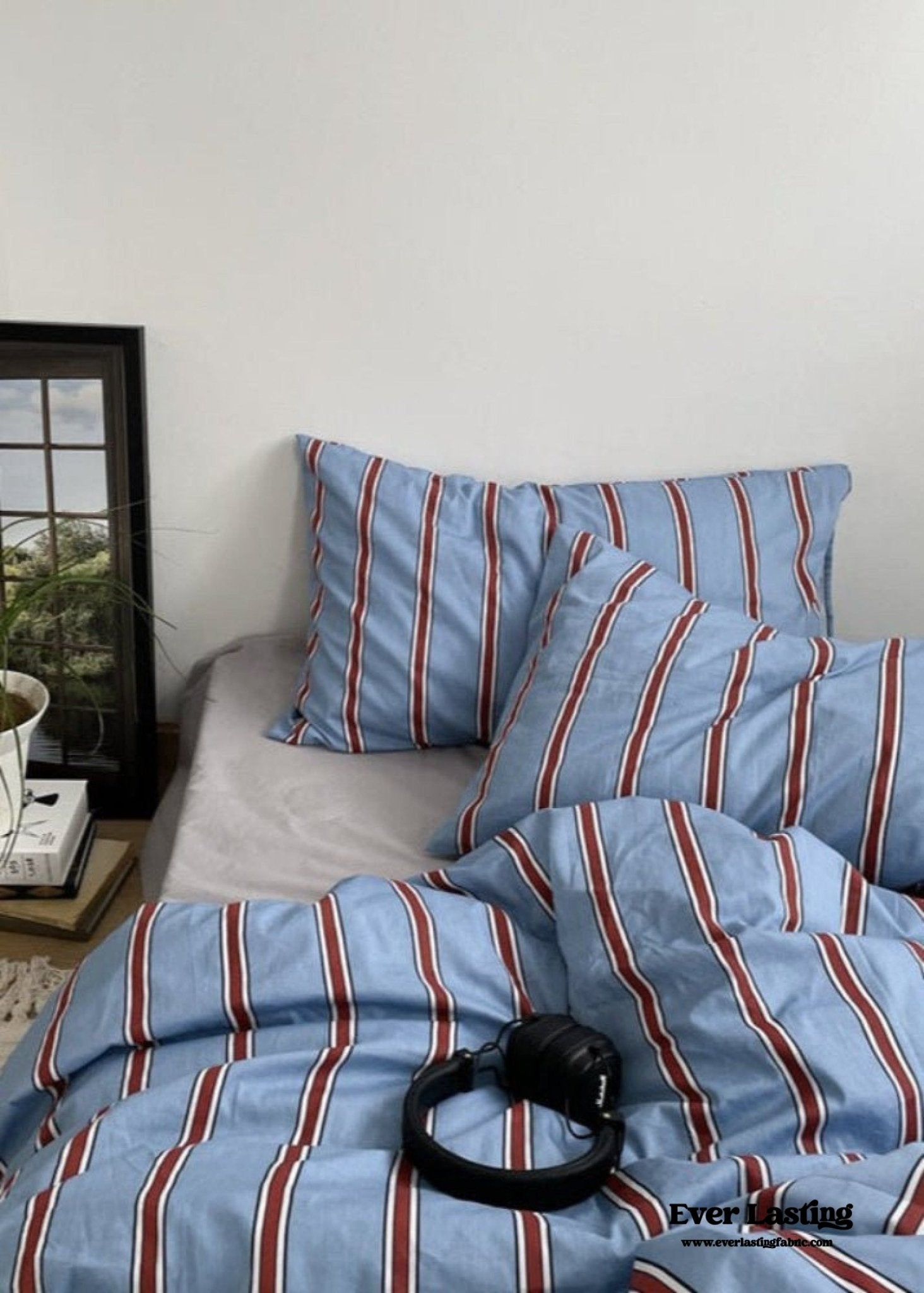 Liam Striped Bedding Set / Brown - Ever Lasting