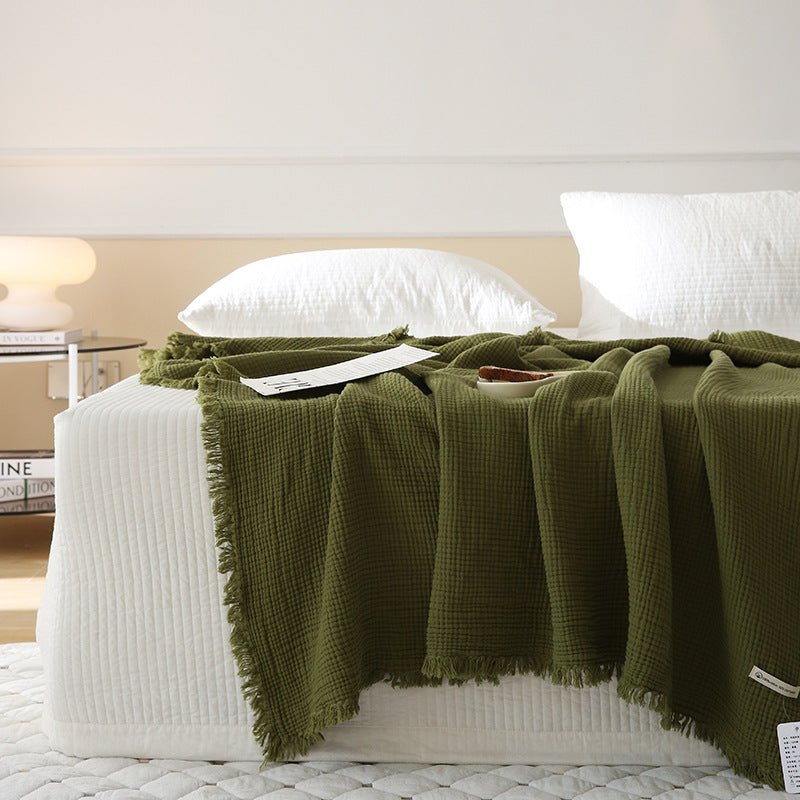 - Ever Lasting - Light Weight Cotton Blanket / Moss Green - Blankets - Ever Lasting