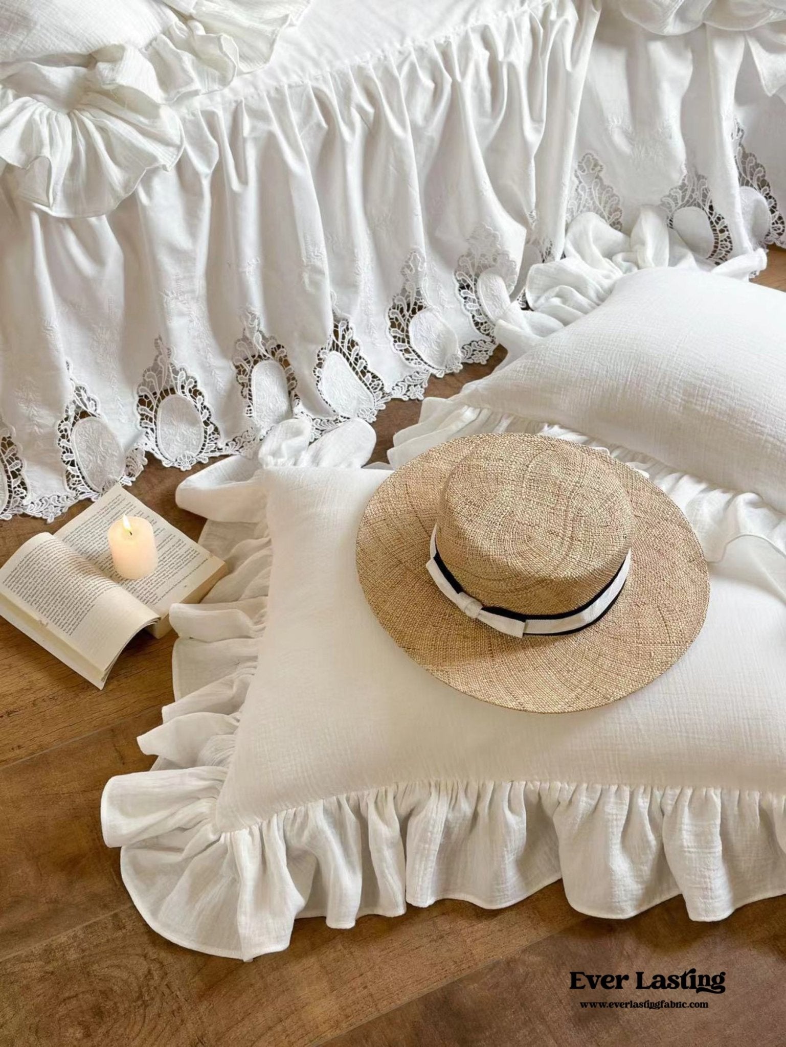 Liliane Elegant Ruffle Double Gauze Bedding Bundle - Ever Lasting