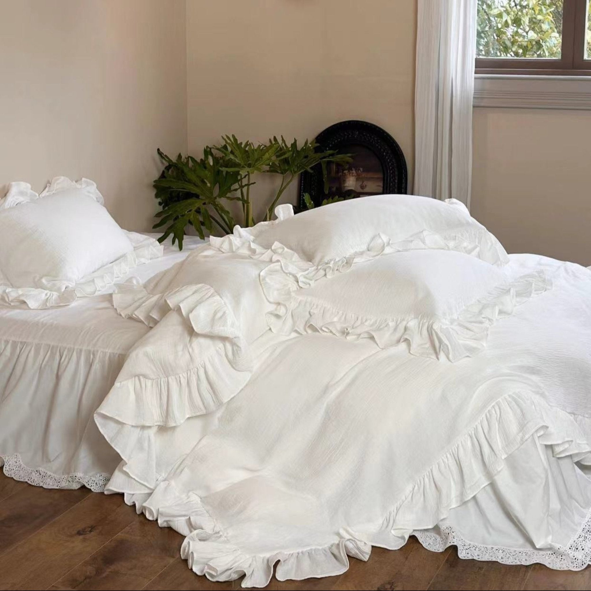 Liliane Elegant Ruffle Double Gauze Bedding Bundle - Ever Lasting