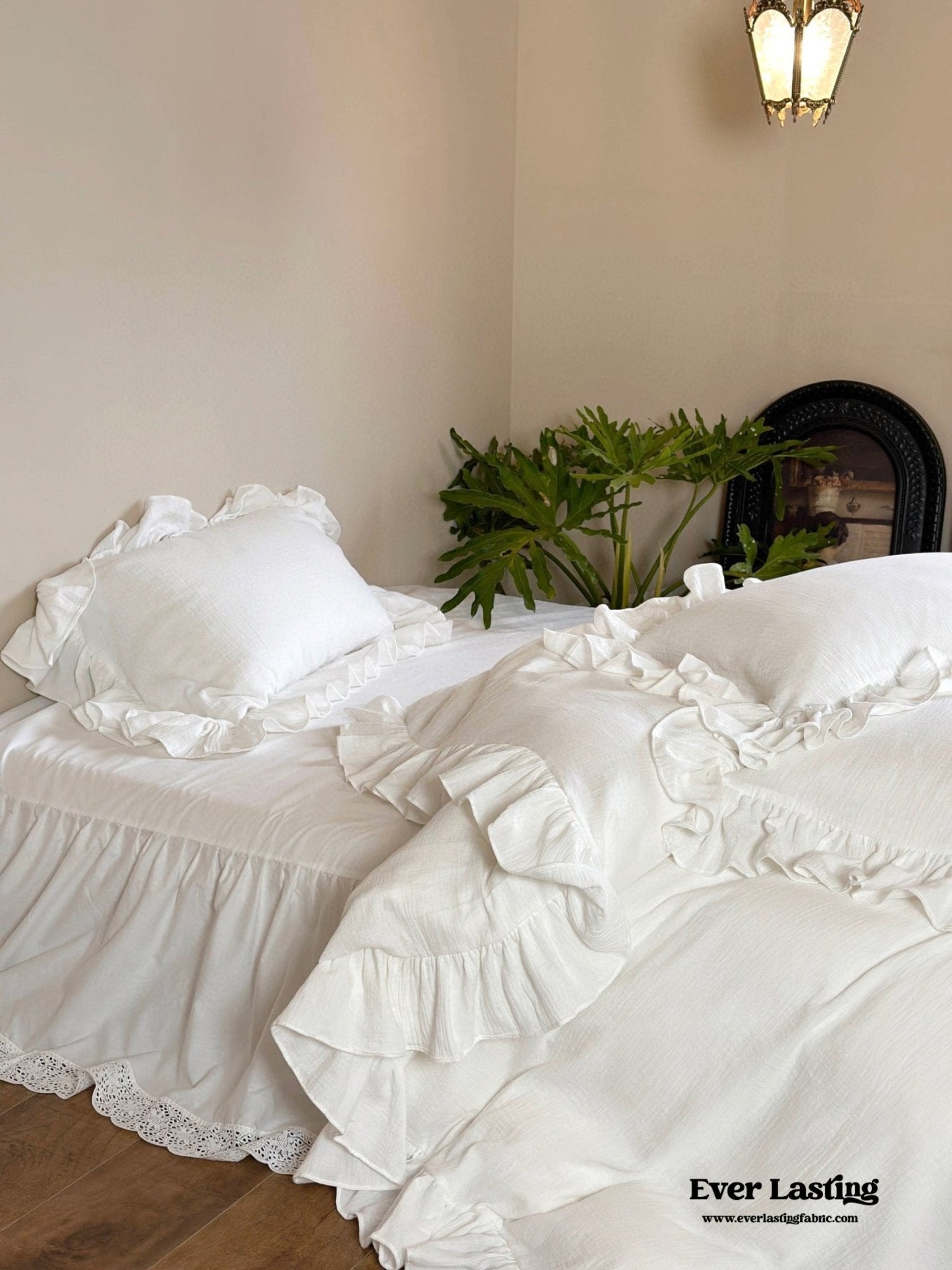 Liliane Elegant Ruffle Double Gauze Bedding Bundle - Ever Lasting