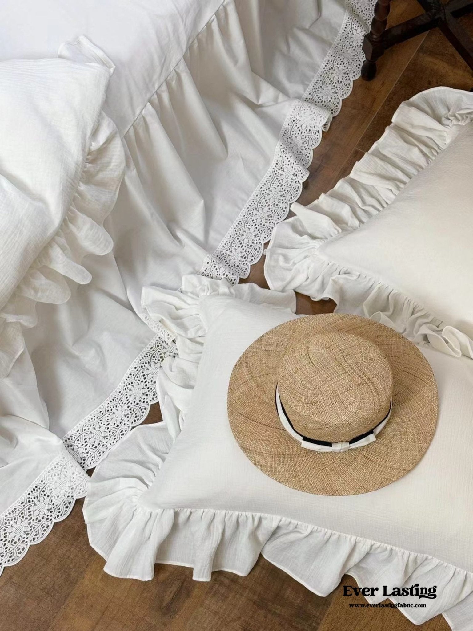 Liliane Elegant Ruffle Double Gauze Bedding Bundle - Ever Lasting