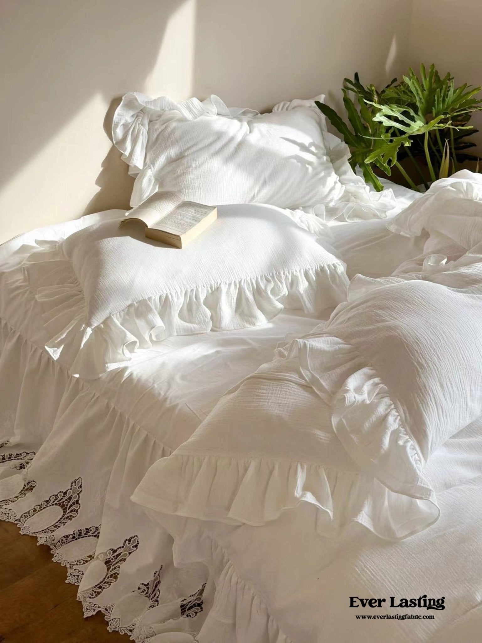 Liliane Elegant Ruffle Double Gauze Bedding Set / French Simple - Ever Lasting
