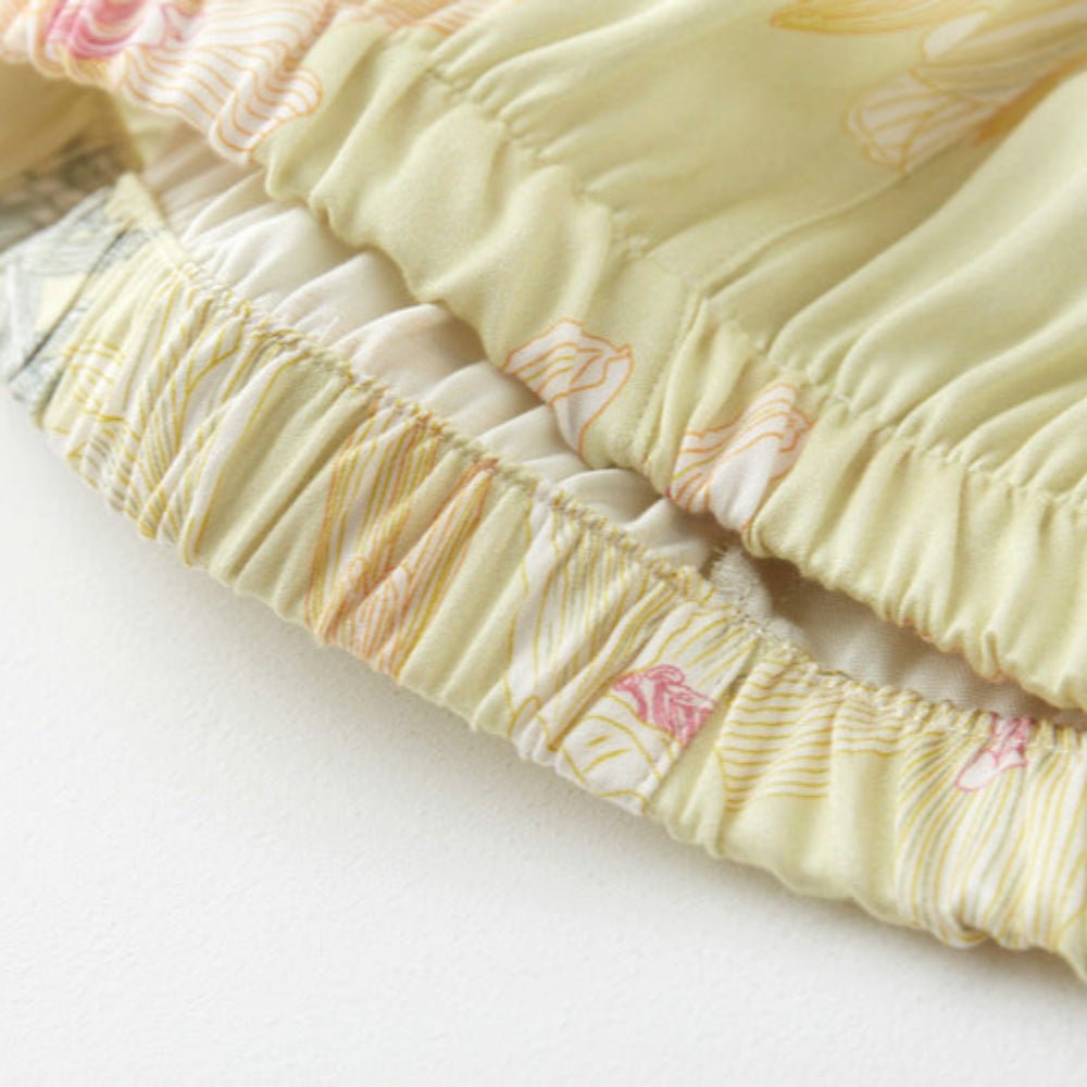 Lillian Lapel Collar & Button Front Floral Pajama Set / Long - Sleeve & Long - Pant - Ever Lasting