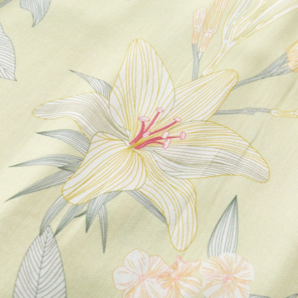 Lillian Lapel Collar & Button Front Floral Pajama Set / Long - Sleeve & Long - Pant - Ever Lasting