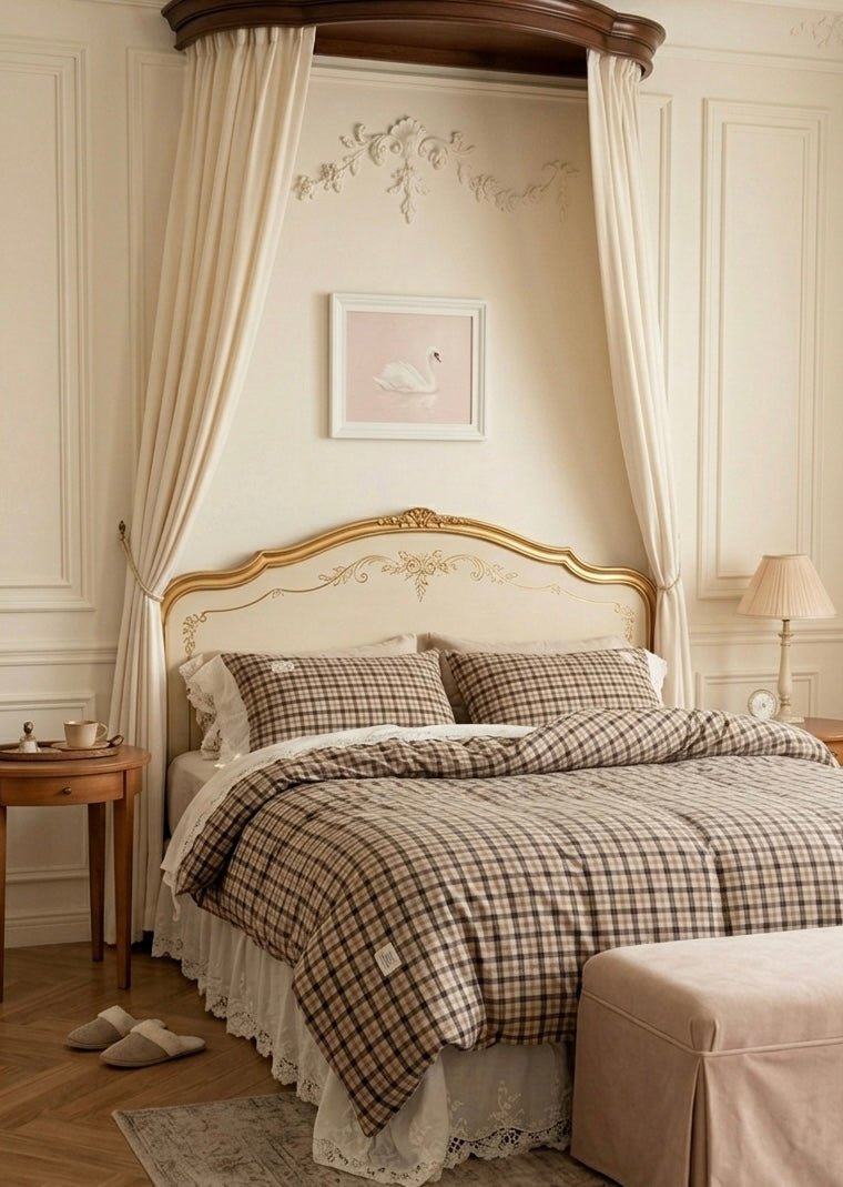 - Ever Lasting - Lilliana Gingham Ruffle Lace Bedding Bundle - Bedding Bundle - Ever Lasting
