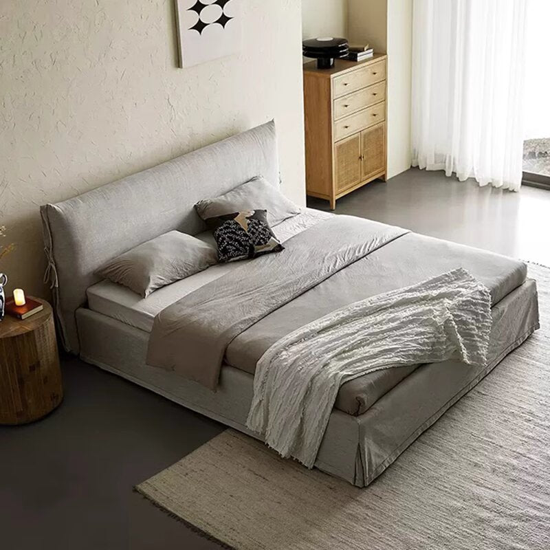 - Ever Lasting - Linen Ribbon Ties Bed Frame (6 Linen Cover Colors) - Bed Frame - Ever Lasting