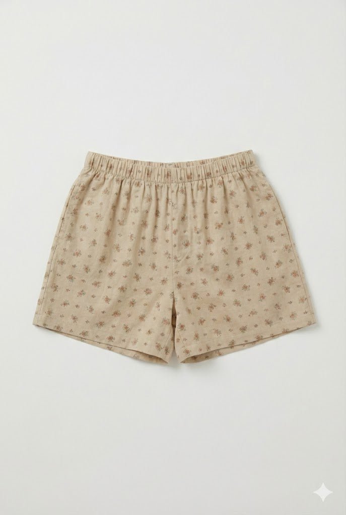 - Ever Lasting - Linnea Sleeveless Floral Pajama Set / Beige - Pajamas - Ever Lasting