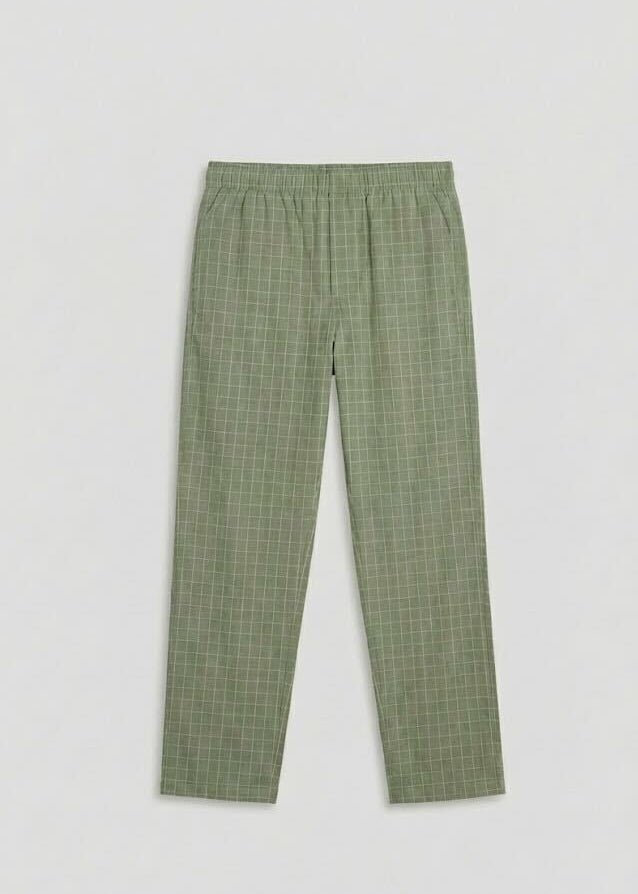 - Ever Lasting - Luca Washed Cotton Plaid Lapel Pajama Set / Pink - Pajama Set - Ever Lasting