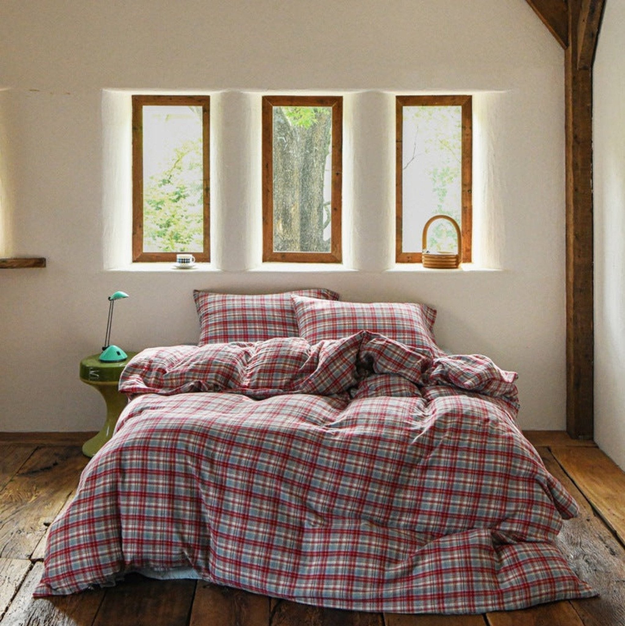 Lucas Gingham Jacquard Bedding Bundle - Ever Lasting