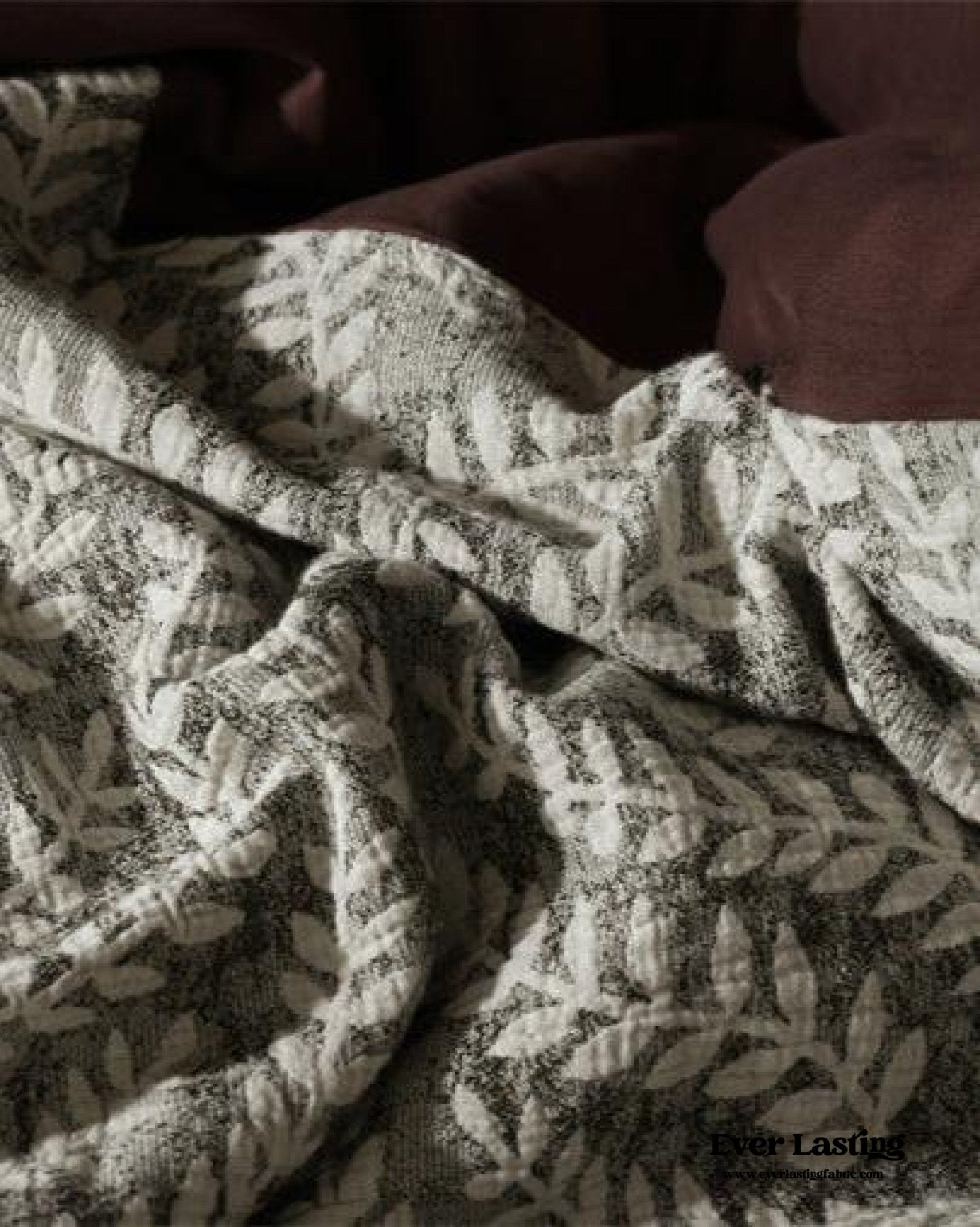 Lucien Silky Vintage Jacquard Bedding Set / Brown - Ever Lasting