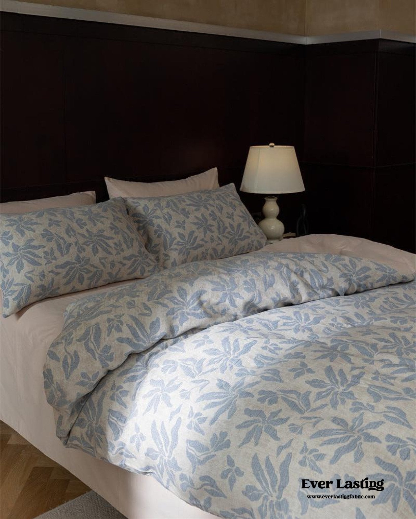 Lucien Silky Vintage Jacquard Bedding Set / Green - Ever Lasting