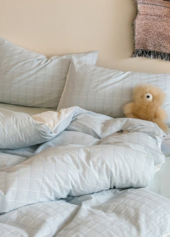 Lucy Gingham Textured Bedding Bundle (with Pillowcase Mixed Floral) - Ever Lasting