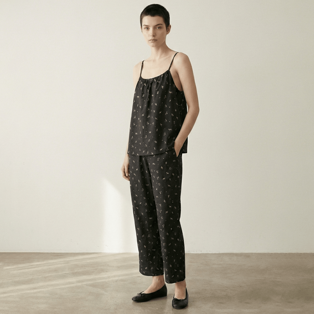 - Ever Lasting - Luma Sleeveless Floral Pajama Set / Orange - Pajamas - Ever Lasting