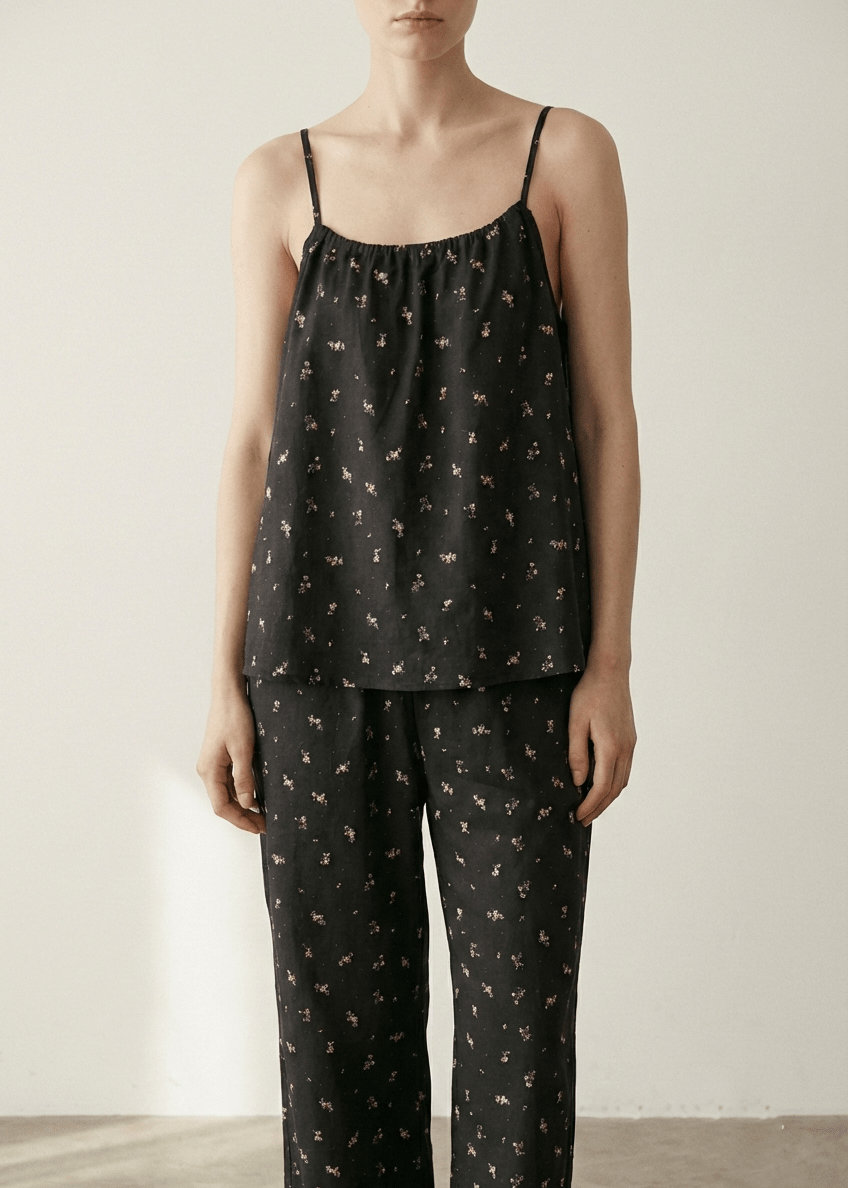 - Ever Lasting - Luma Sleeveless Floral Pajama Set / Orange - Pajamas - Ever Lasting