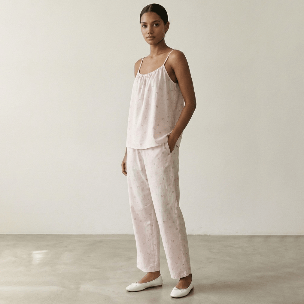 - Ever Lasting - Luma Sleeveless Floral Pajama Set / Orange - Pajamas - Ever Lasting