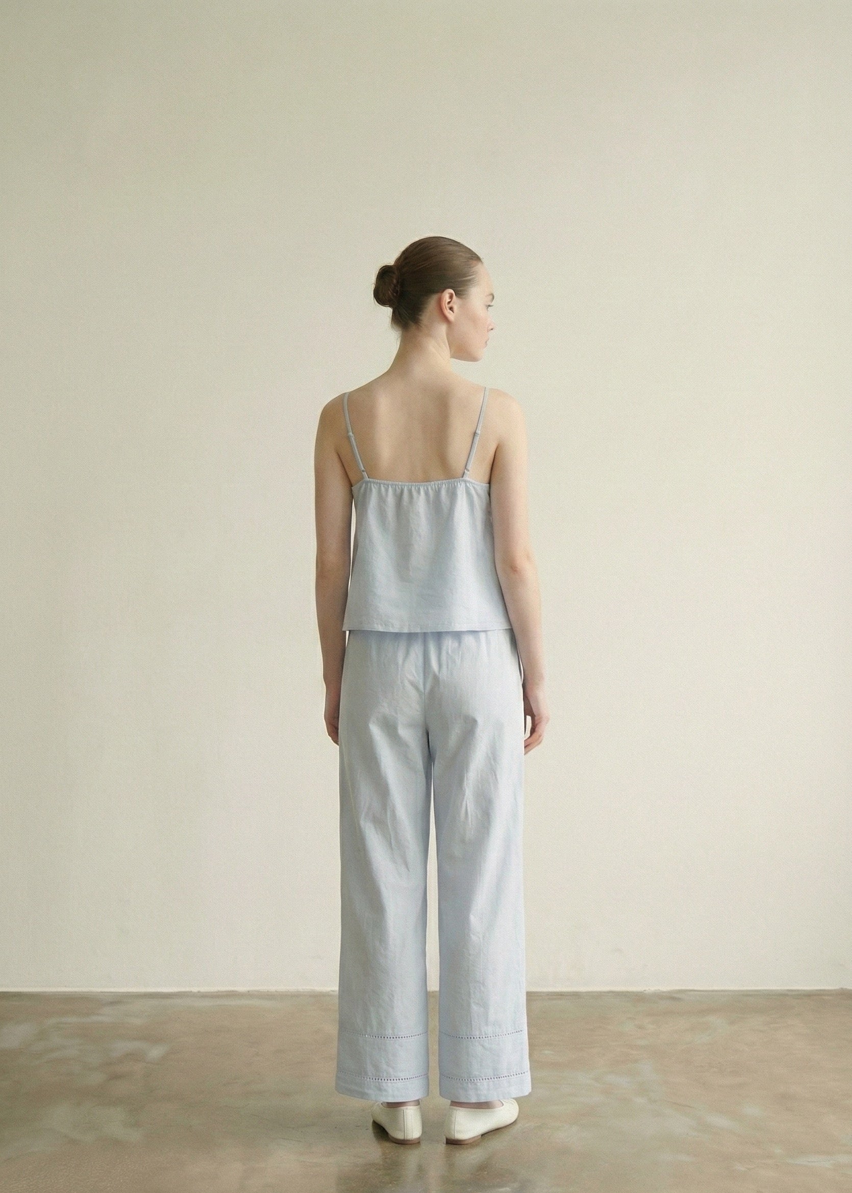 - Ever Lasting - Luminae Cotton V - Neck Pajama Set / White - Pajamas - Ever Lasting