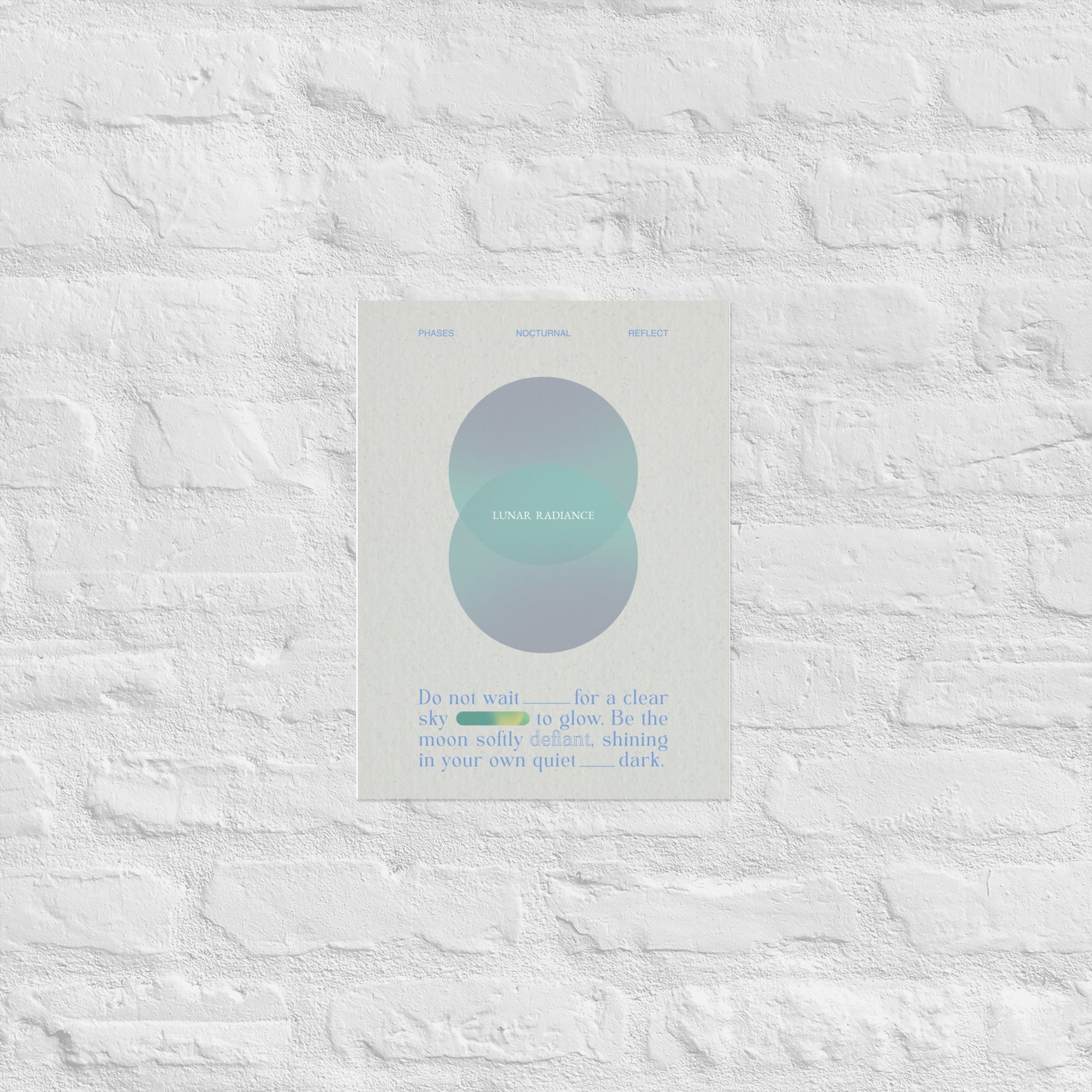 - Ever Lasting - Lunar Radiance - Cool Abstract Moon Art Print - Ever Lasting