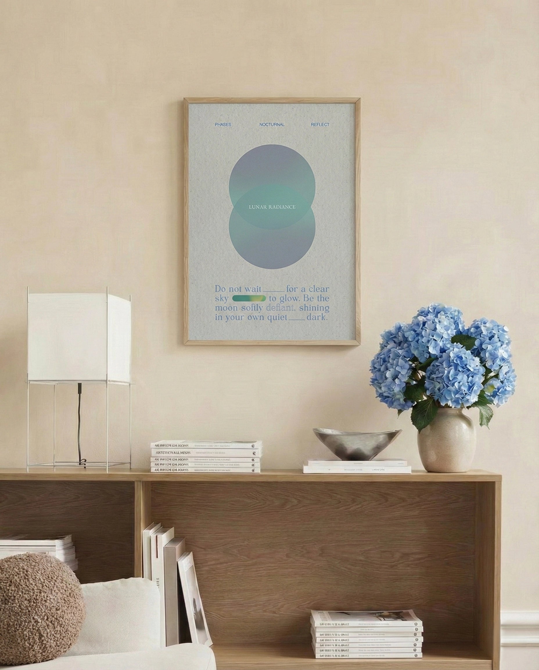 - Ever Lasting - Lunar Radiance - Cool Abstract Moon Art Print - Ever Lasting