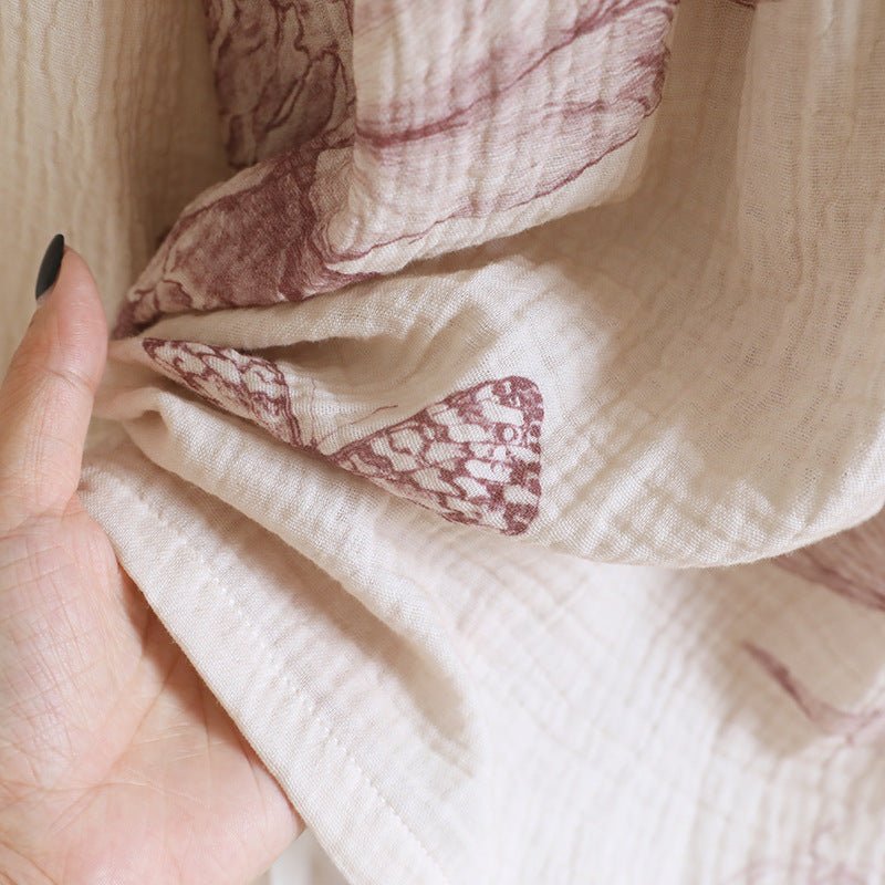 - Ever Lasting - Lunara Floral Long Sleeve Loungewear Dress / Red - Pajamas - Ever Lasting