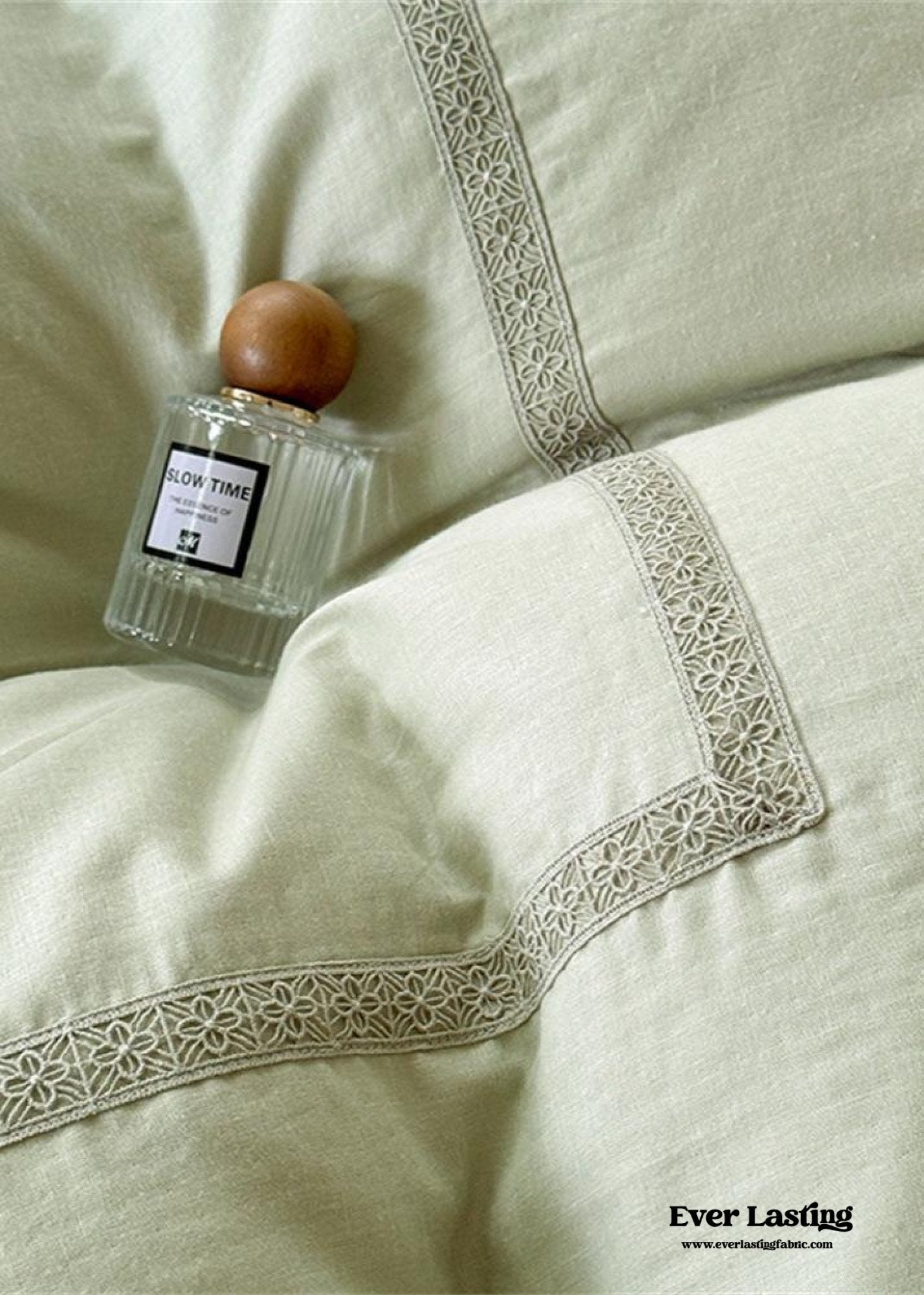 Madeleine Lace Double Gauze Ruffle Bedding Bundle - Ever Lasting