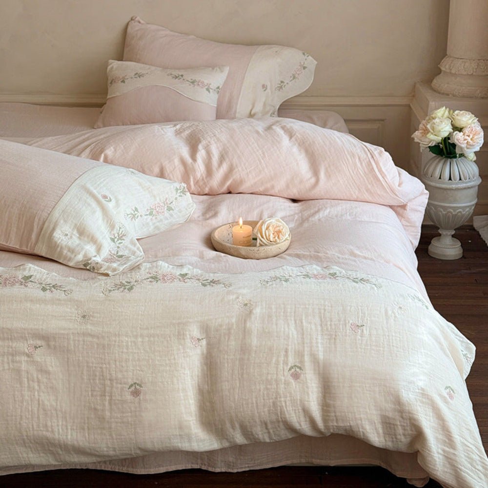 Maeve Floral Double Gauze Bedding Bundle - Ever Lasting